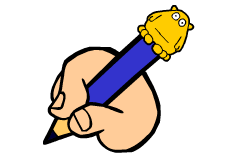handwriting with a pencil
