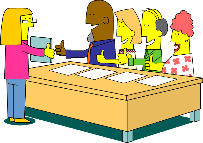 panel of teachers reviewing educational software