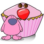 busythings Pink Man Red Nose Day Cupcakes