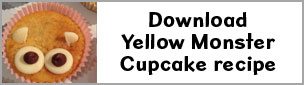 busythings, yellow monster, cupcake recipe, Red nose day