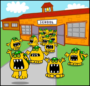 Schools out for summer - Busy Things monsters