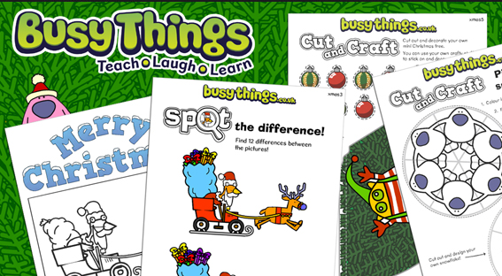 Busy Things Christmas activity Printables