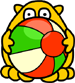 Busy Things Yellow Monster with Beach Ball Busy Things Yellow Monster with Beach Ball