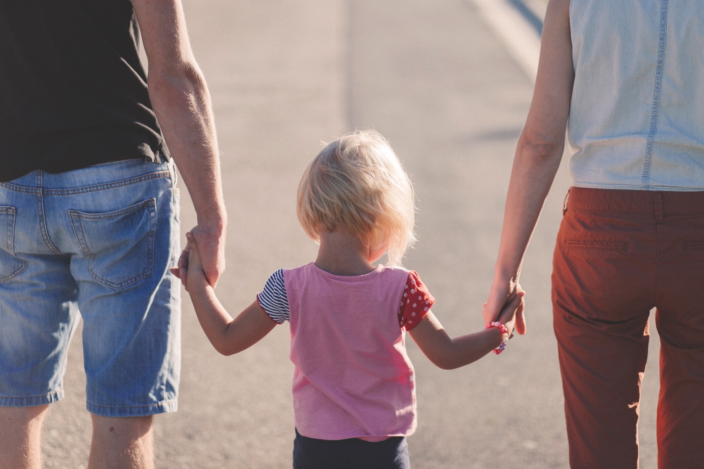 Family holding hands