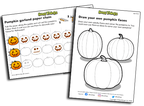 Halloween pumpkin activities