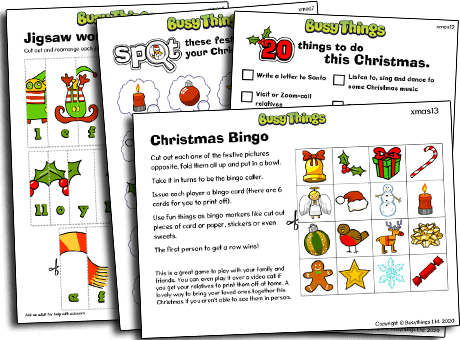 Christmas activities for kids to play