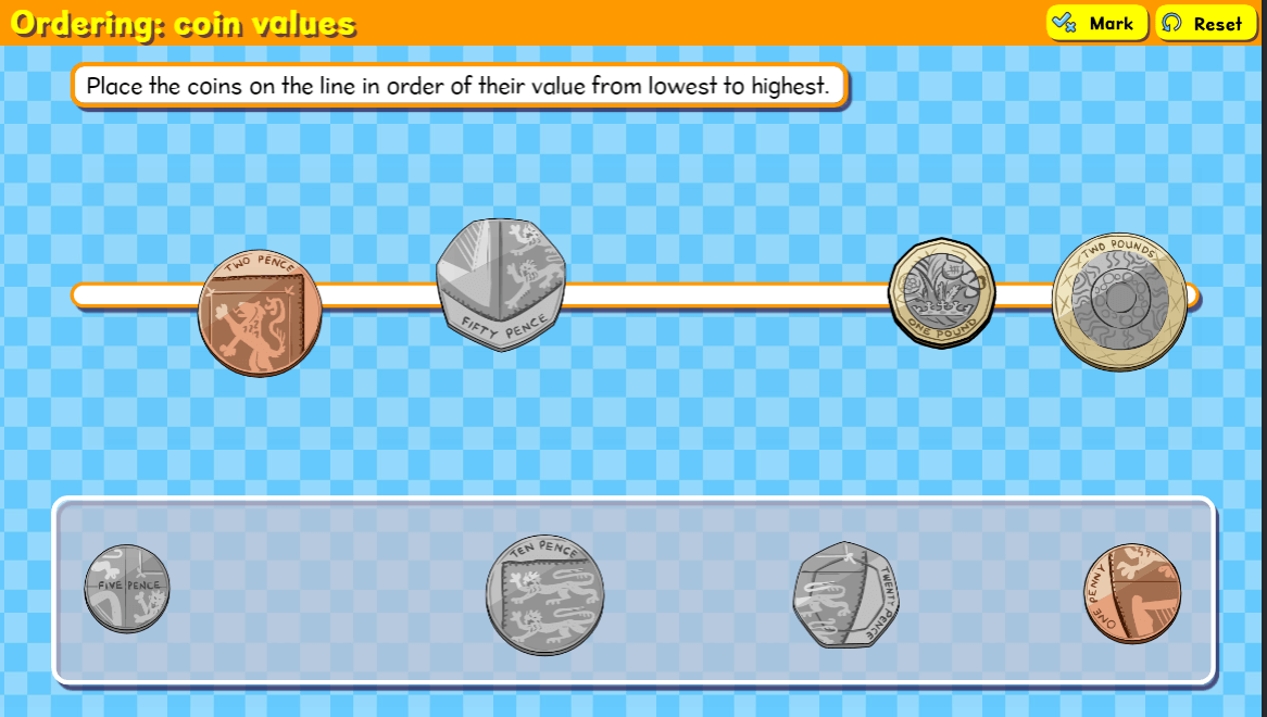 Ordering Coin Values