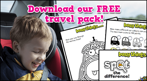 car games for kids in our FREE travel activity pack