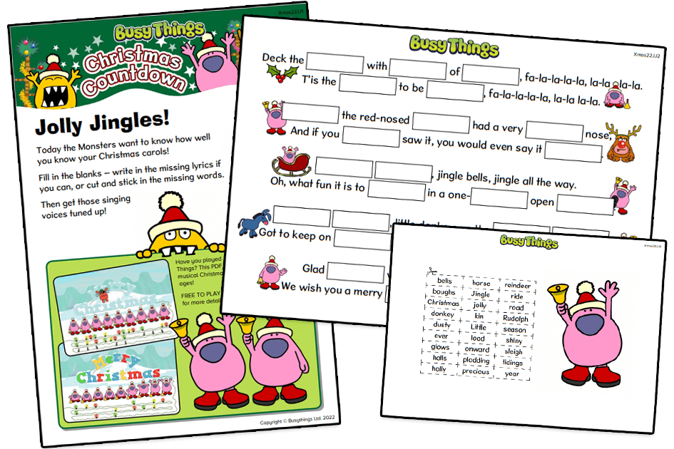 Jolly jingles free activity