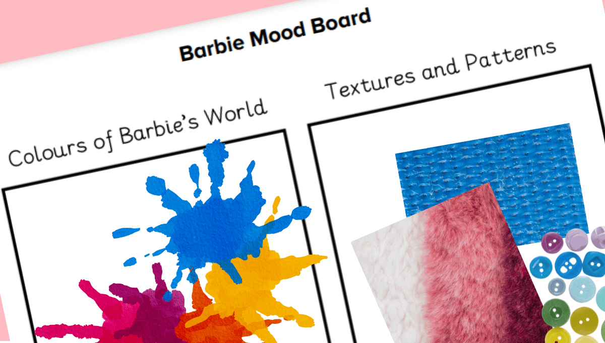 Barbie-inspired activities: Barbie mood board