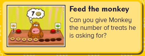 Feed the monkey: A fun number game