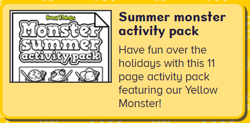 Monster activity pack: Busy Things includes lots of printable packs too!