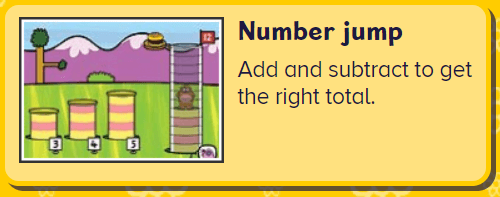Number jump: Introduction to numbers and adding and subtracting