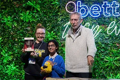 Kids Judge Bett awards presented by Michael Rosen