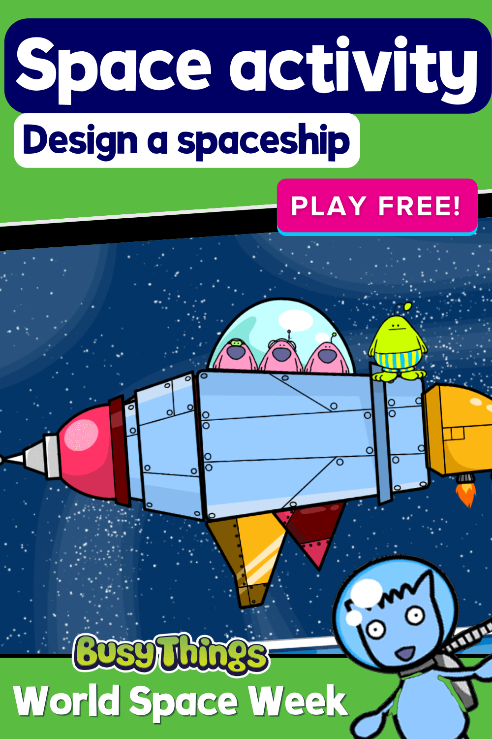Space activity for kids: design a spaceship