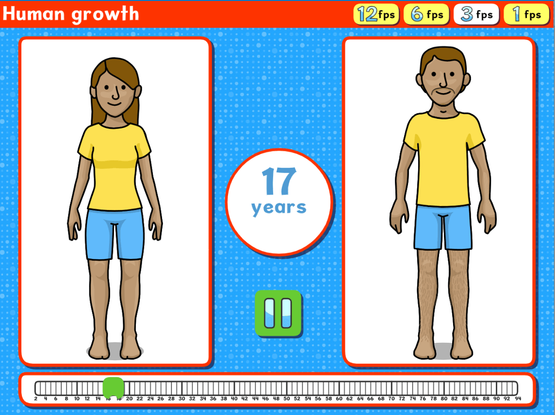 Human growth activity screenshot