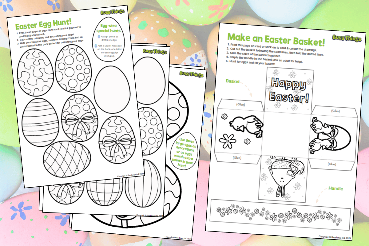 Busy Things FREE Easter Egg Hunt Printable Pages