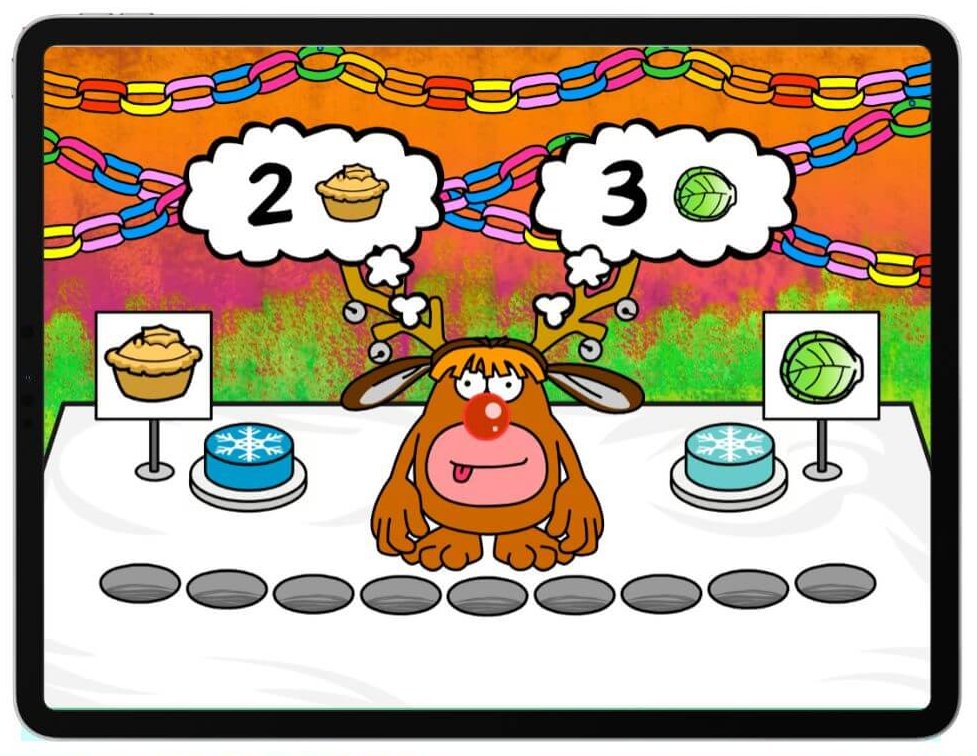 Online educational Christmas maths game