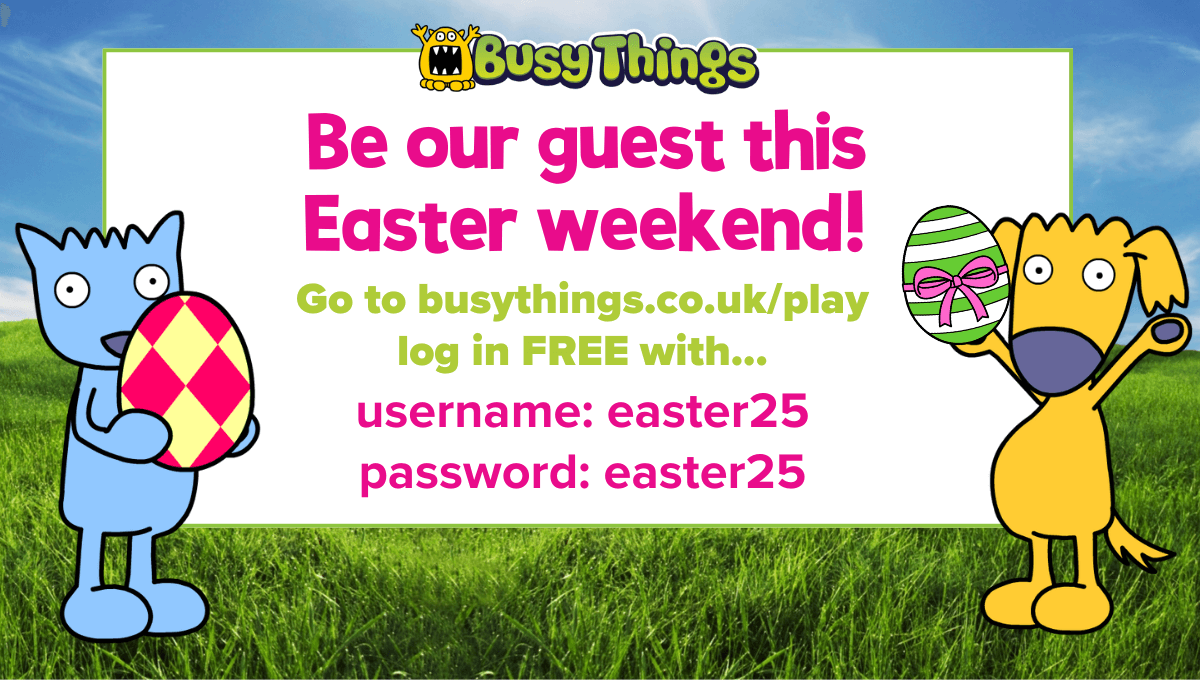 Busy Things Easter Weekend Guest Login Details