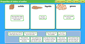 properties of states of matter activity screenshot