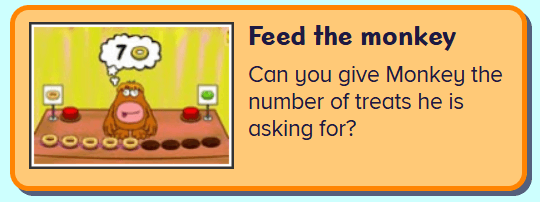 Feed the Monkey – fun number matching and counting game
