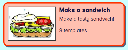 Make a sandwich - fun starting school activity for children