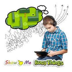 boy learning at home