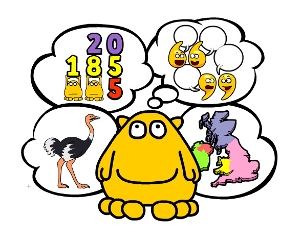 Monster with icons